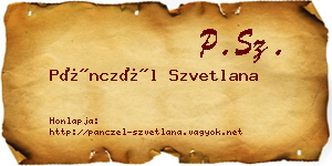 Pánczél Szvetlana névjegykártya